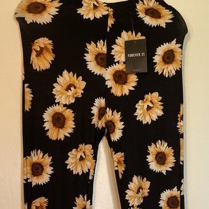 Summer Bell Bottom Sunflower Leggings